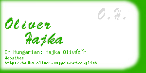 oliver hajka business card